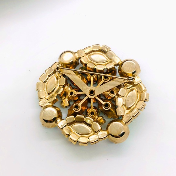 Vintage aurora borealis rhinestone Crystal brooch  💎 - Picture 13 of 15